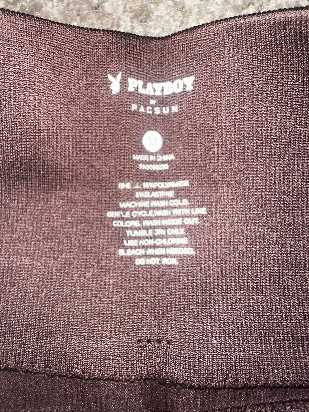 PLAYBOY Brown Ribbed Logo Knit Shorts - Picture 3 of 3